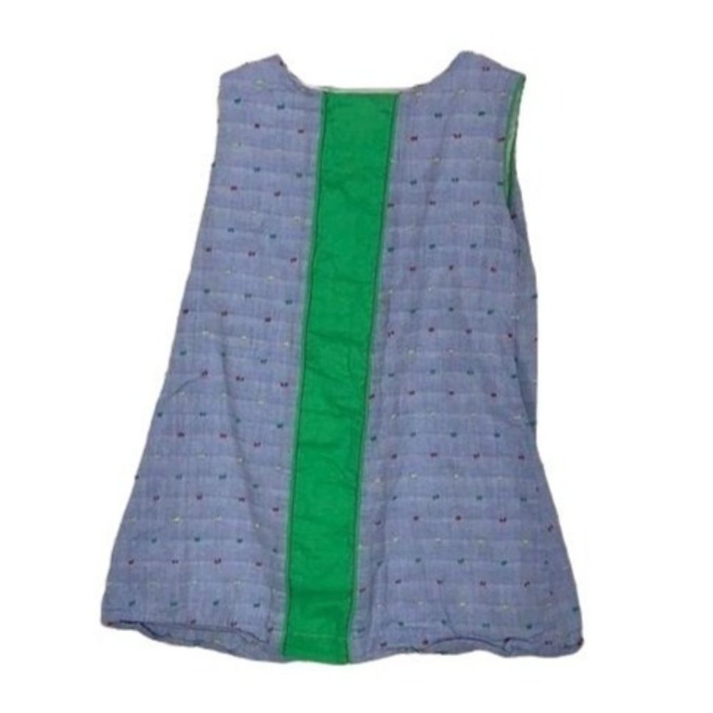 The Oaks Apparel Toddler Girl Blue Swiss Dotted Dress Size 3